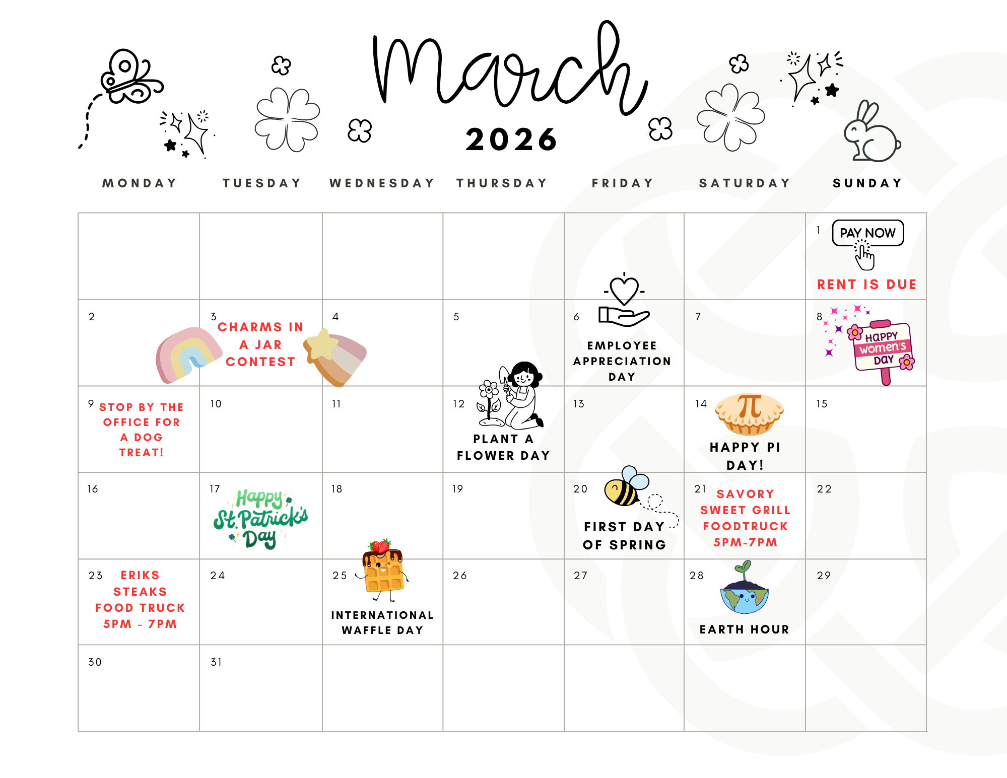February Event Calendar