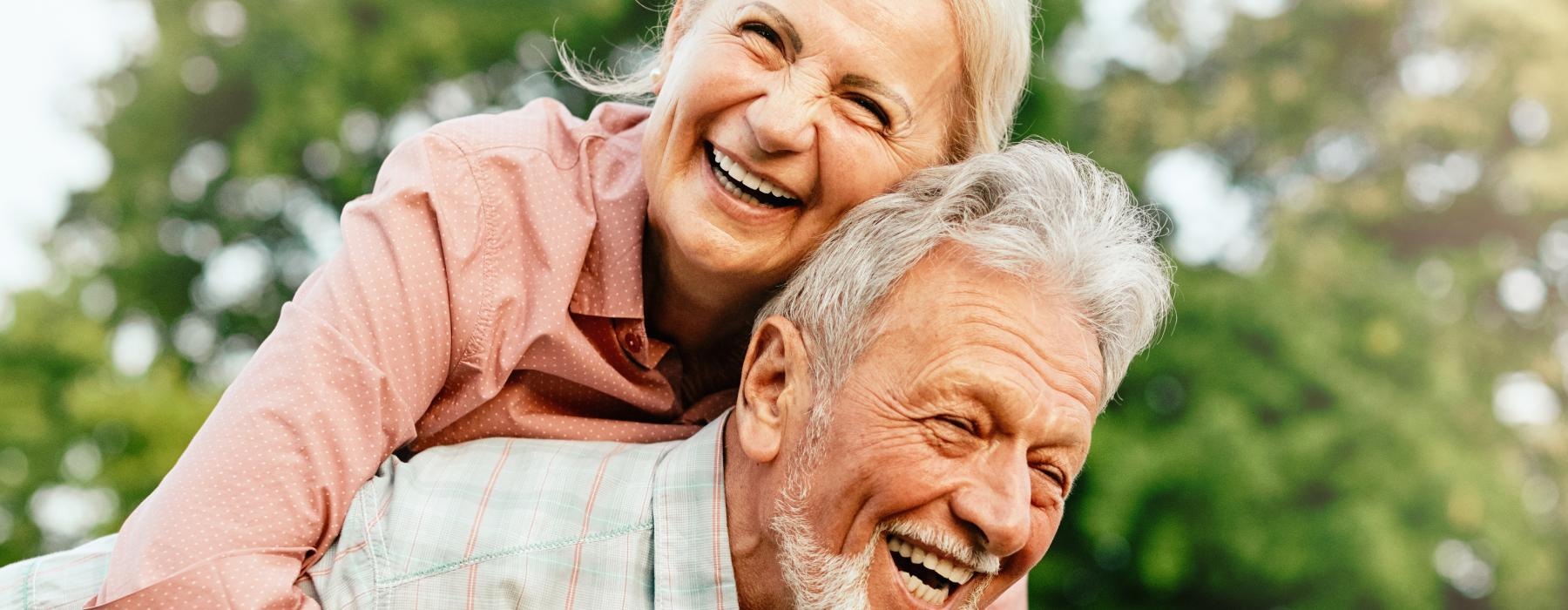 a man and woman hugging