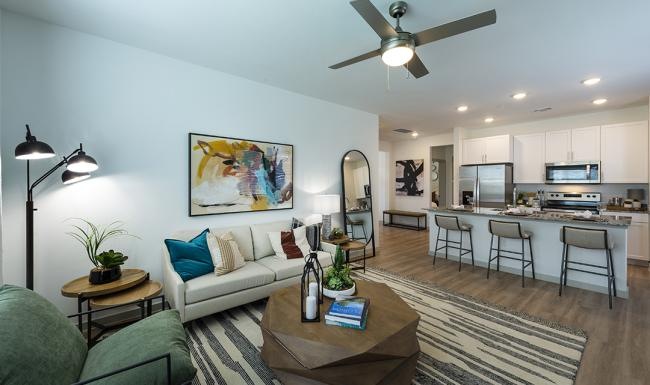 Generous living spaces to relax and unwind a living room with a couch and coffee table